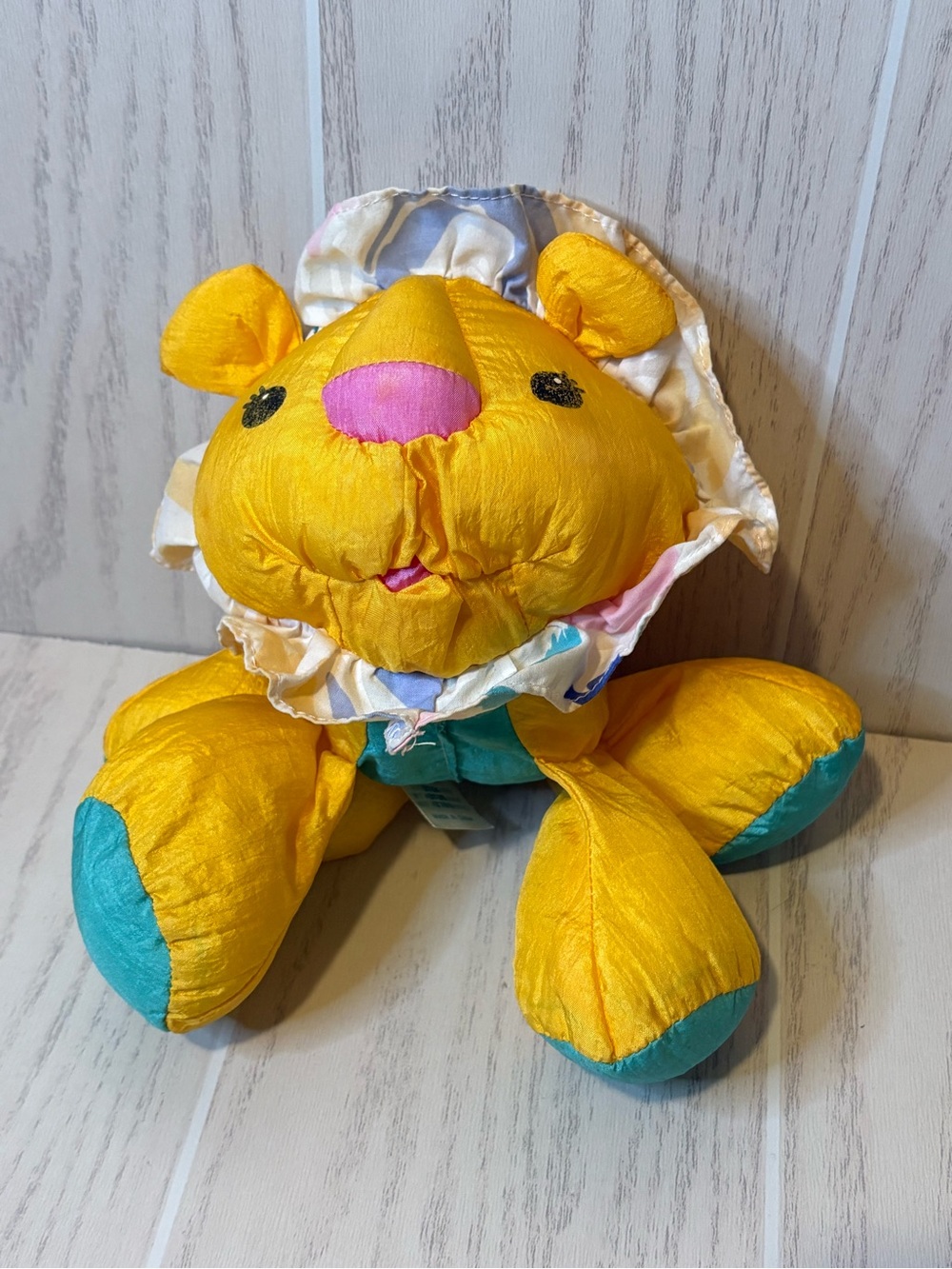 Vintage Lion Puffalump Baby Plush Baby Rattle Fisher Price